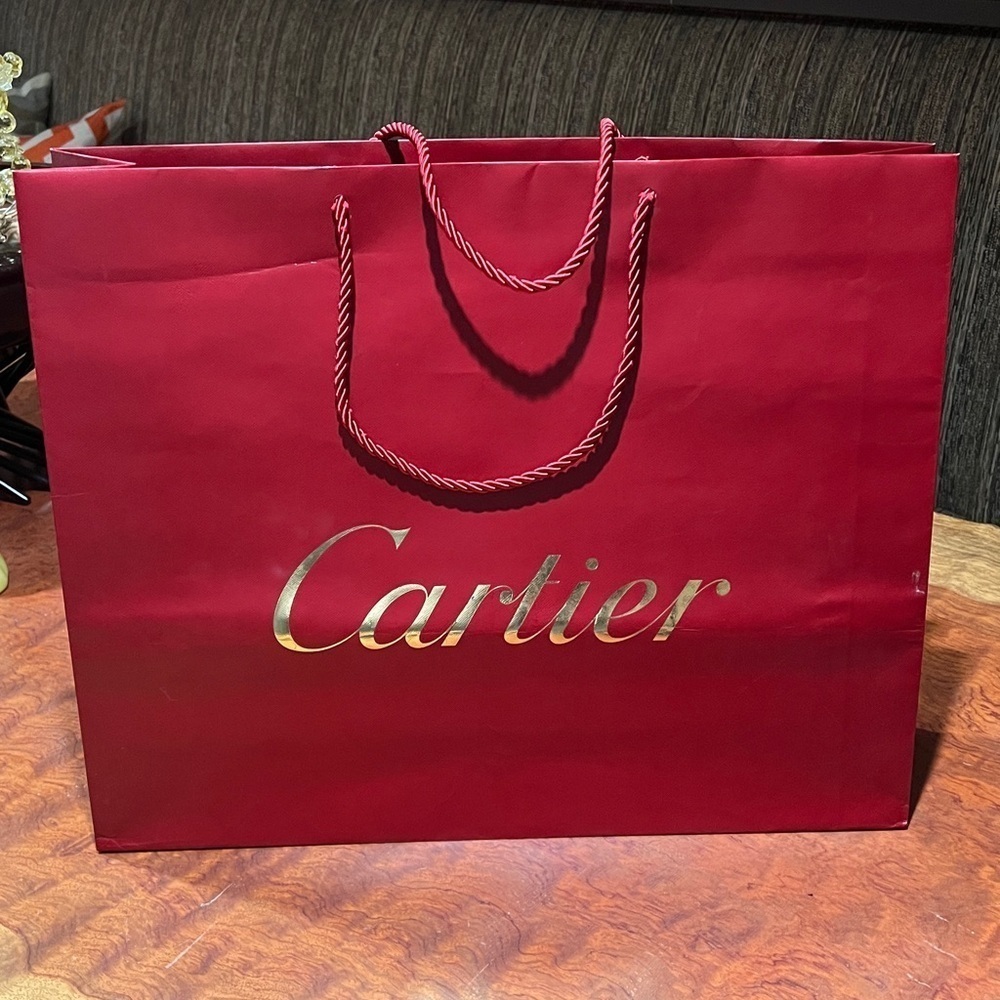 Cartier Extra Large 21.25” x 17” x 5.25” Heavy Paper Stock Shopping Bag